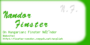 nandor finster business card
